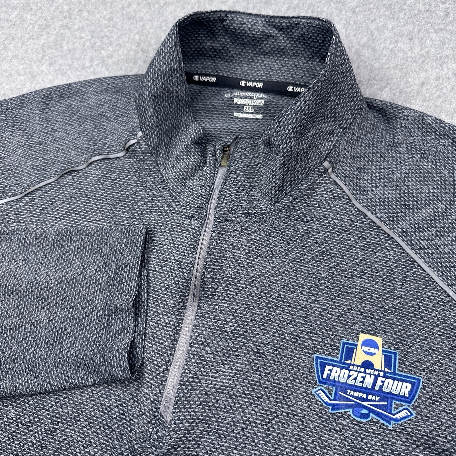 Champion Vapor Powertrain Performance 14 Zip Mens 2xl Frozen Four Ncaa Hockey